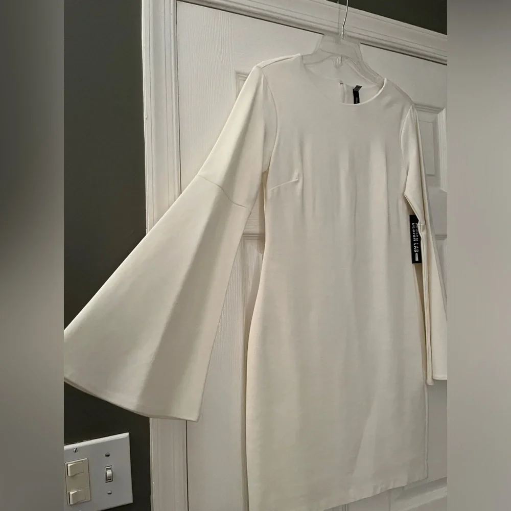 NWT - design lab by Lord & Taylor off white mini dress - Picture 4 of 13
